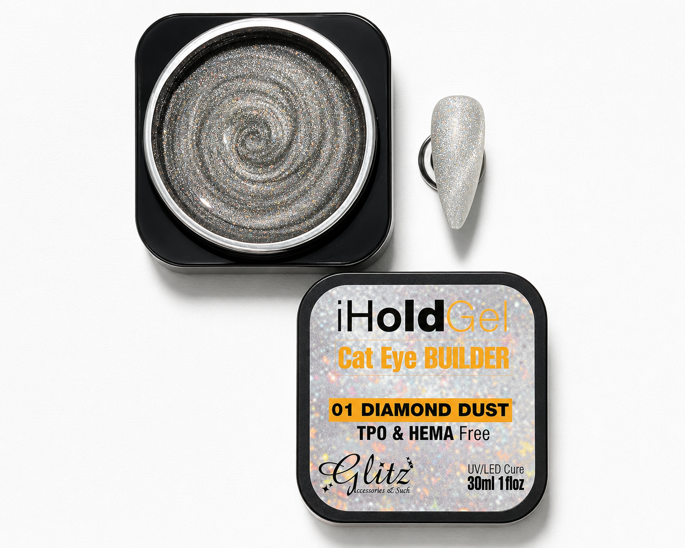 #1 Diamond Dust - Cat Eye Hard Builder Gel
