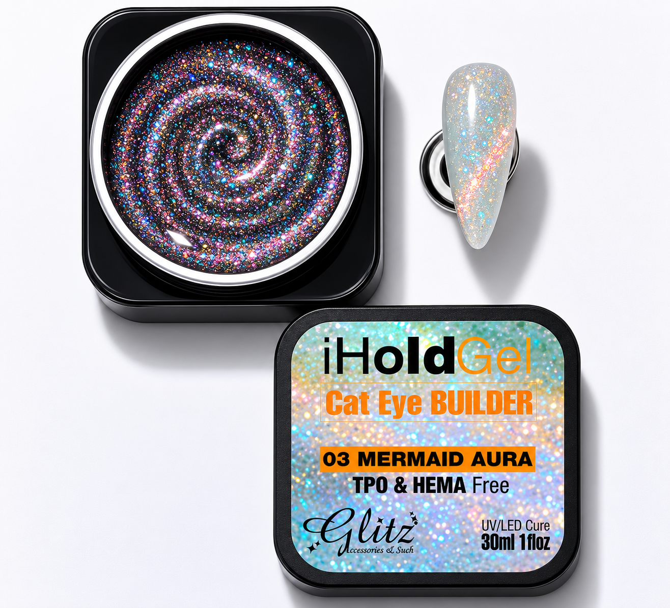 #3 Mermaid Aura - Cat Eye Hard Builder Gel