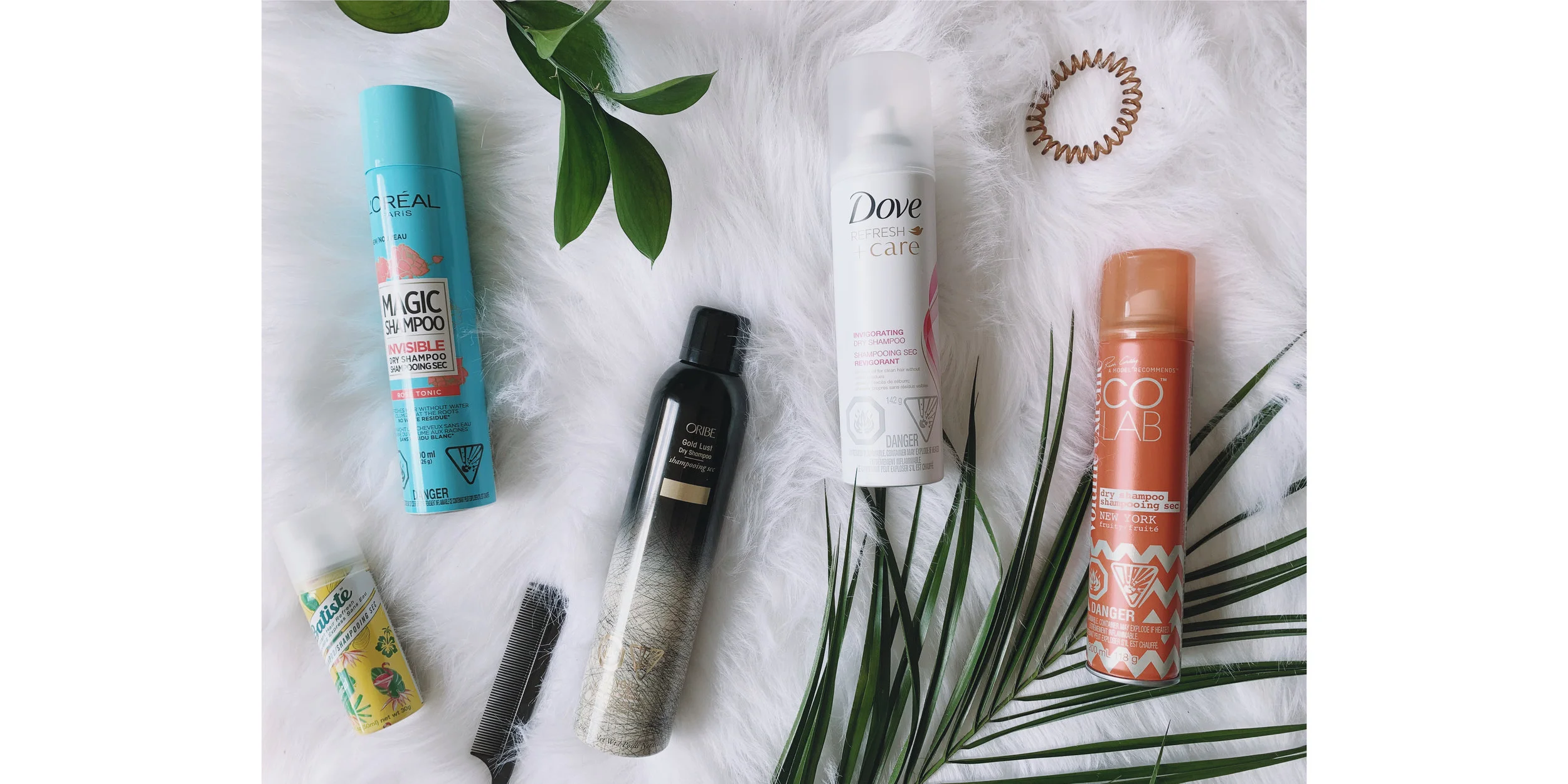 Comparaison de 5 shampoings secs; lequel est le meilleur?