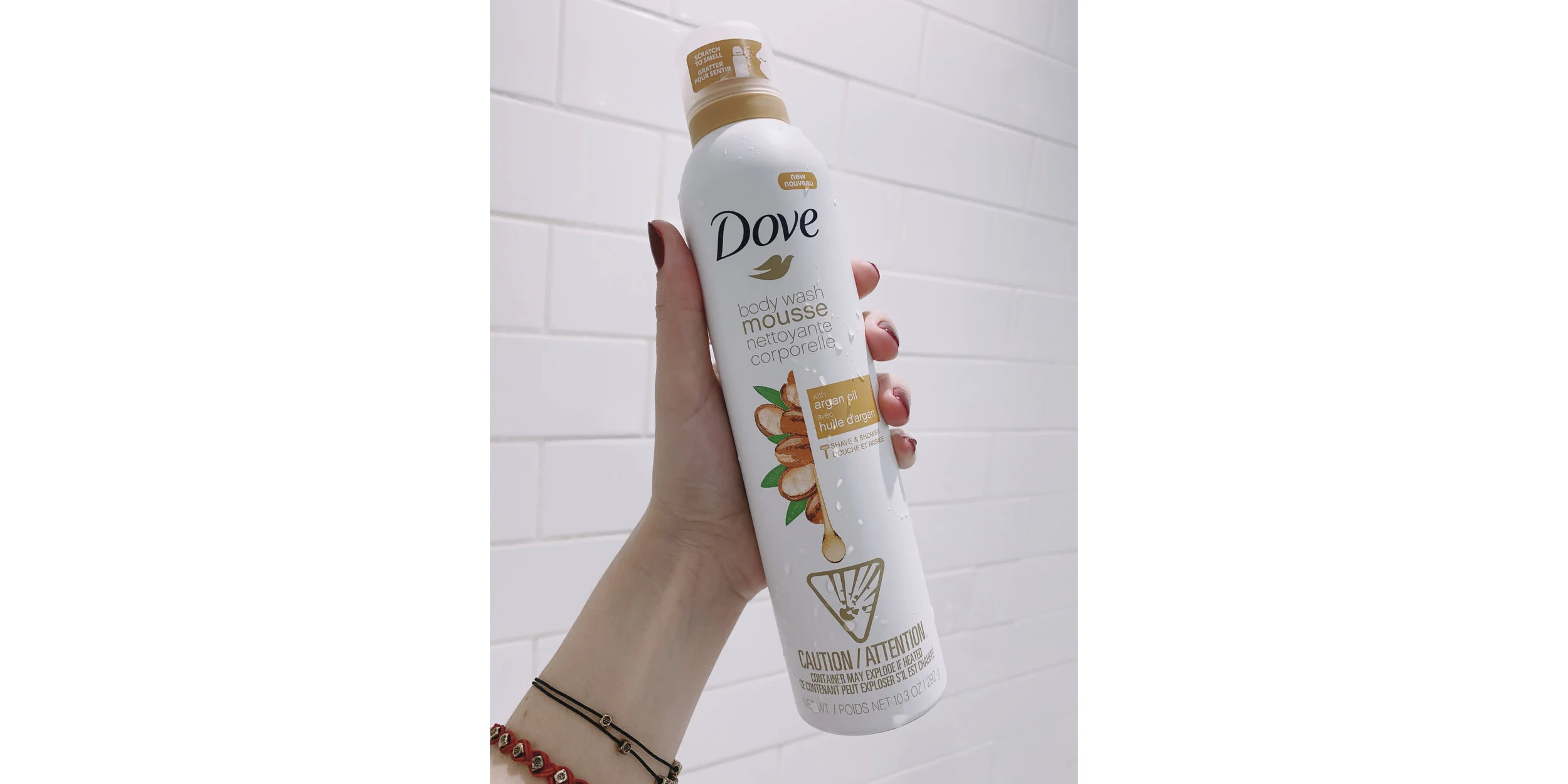 Mon avis et revue du nettoyant corporel moussant à l'huile d'argan de Dove