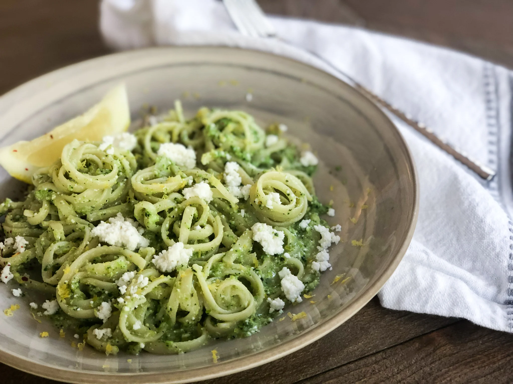 broccoli pesto &amp; whipped ricotta 