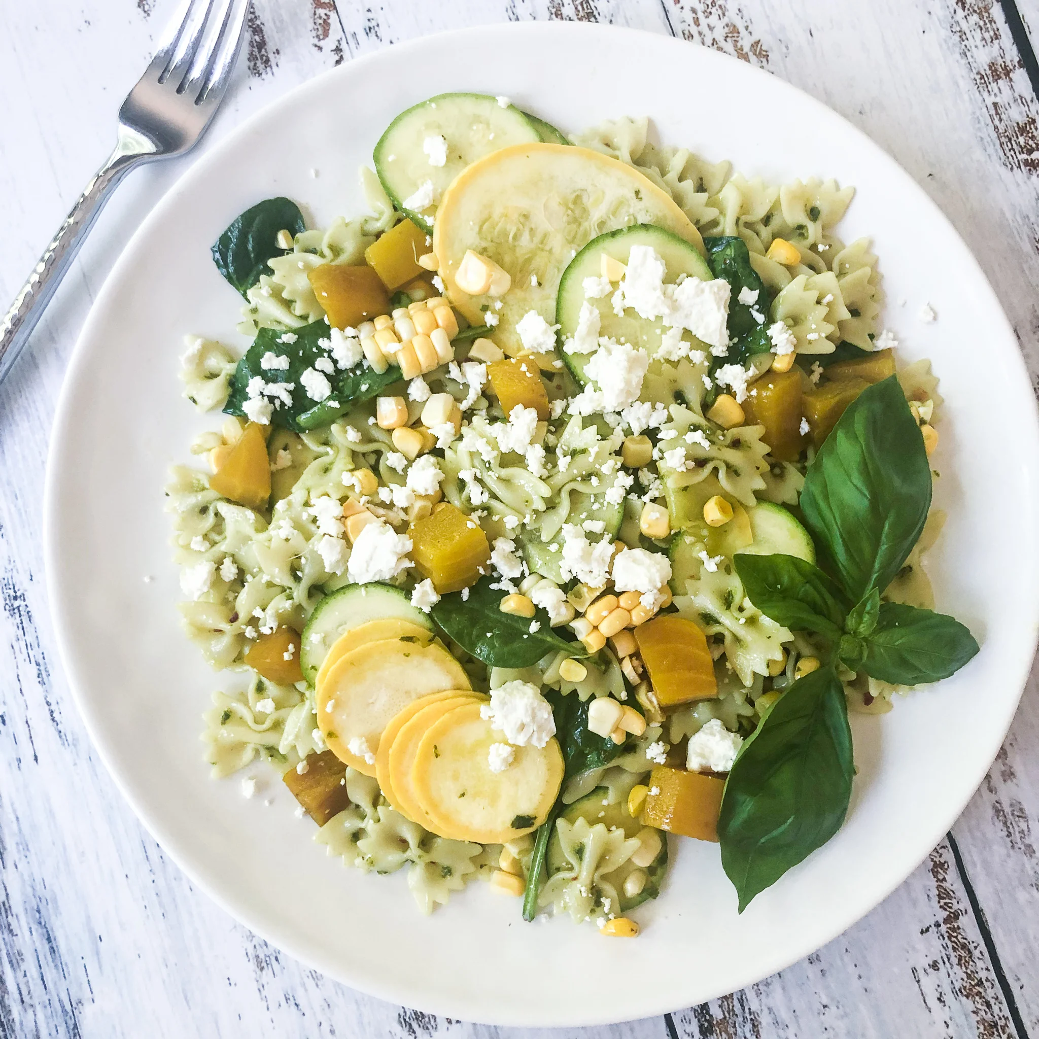 goat cheese, roasted beet &amp; basil pasta salad