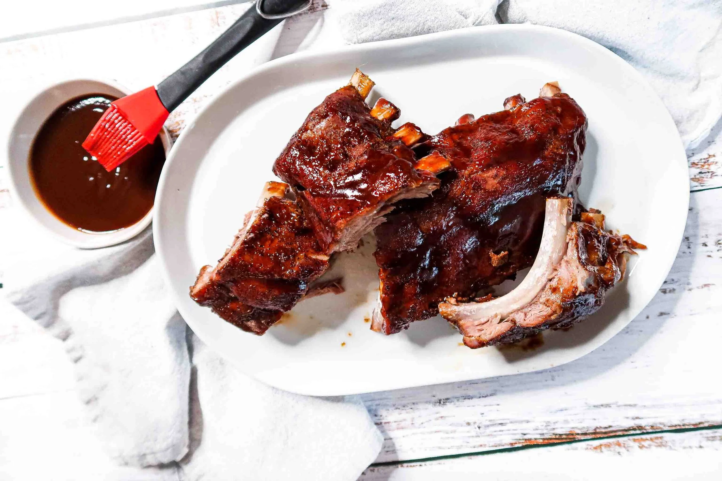 dry rubbed bbq ribs