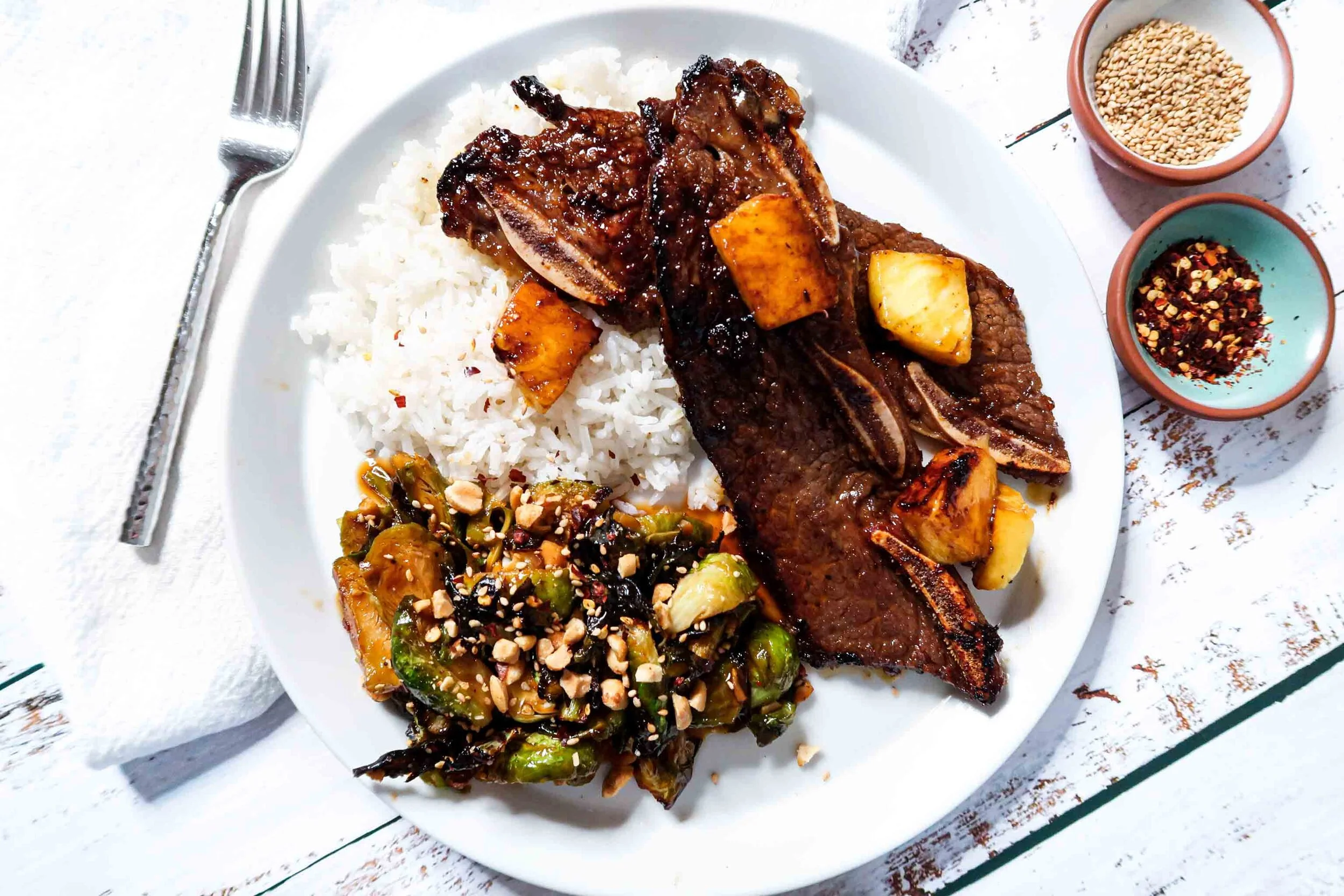 pineapple grilled short ribs