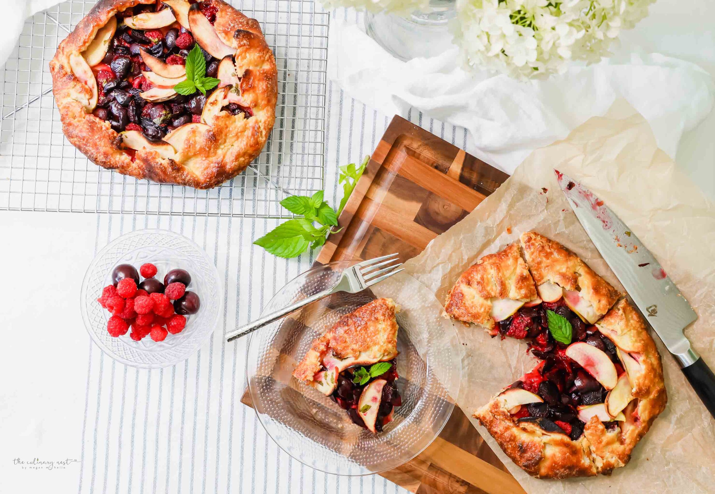 apple, cherry &amp; mint galette
