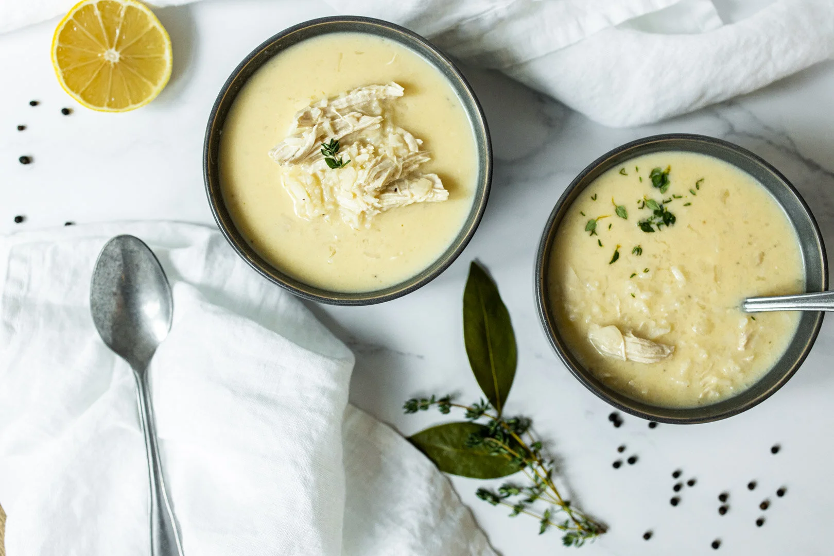 avgolemono (chicken lemon rice) soup
