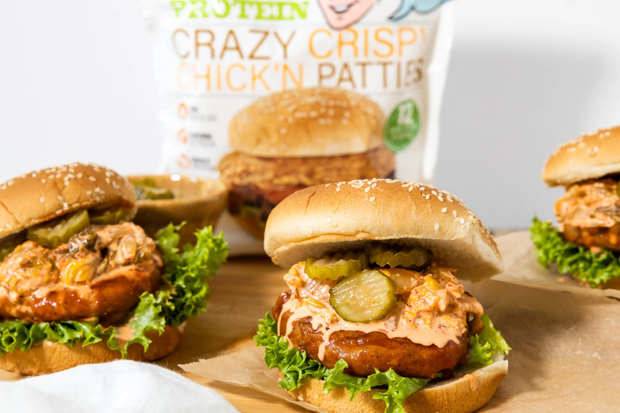 korean "chicken" sandwich with kimchi 