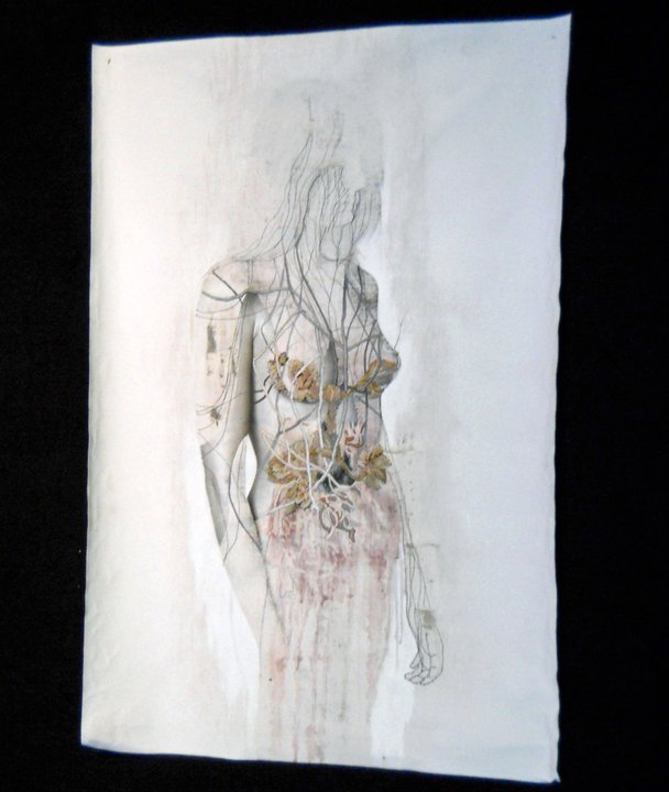 Anne von Freyburg embroidery and mixed-media on linen