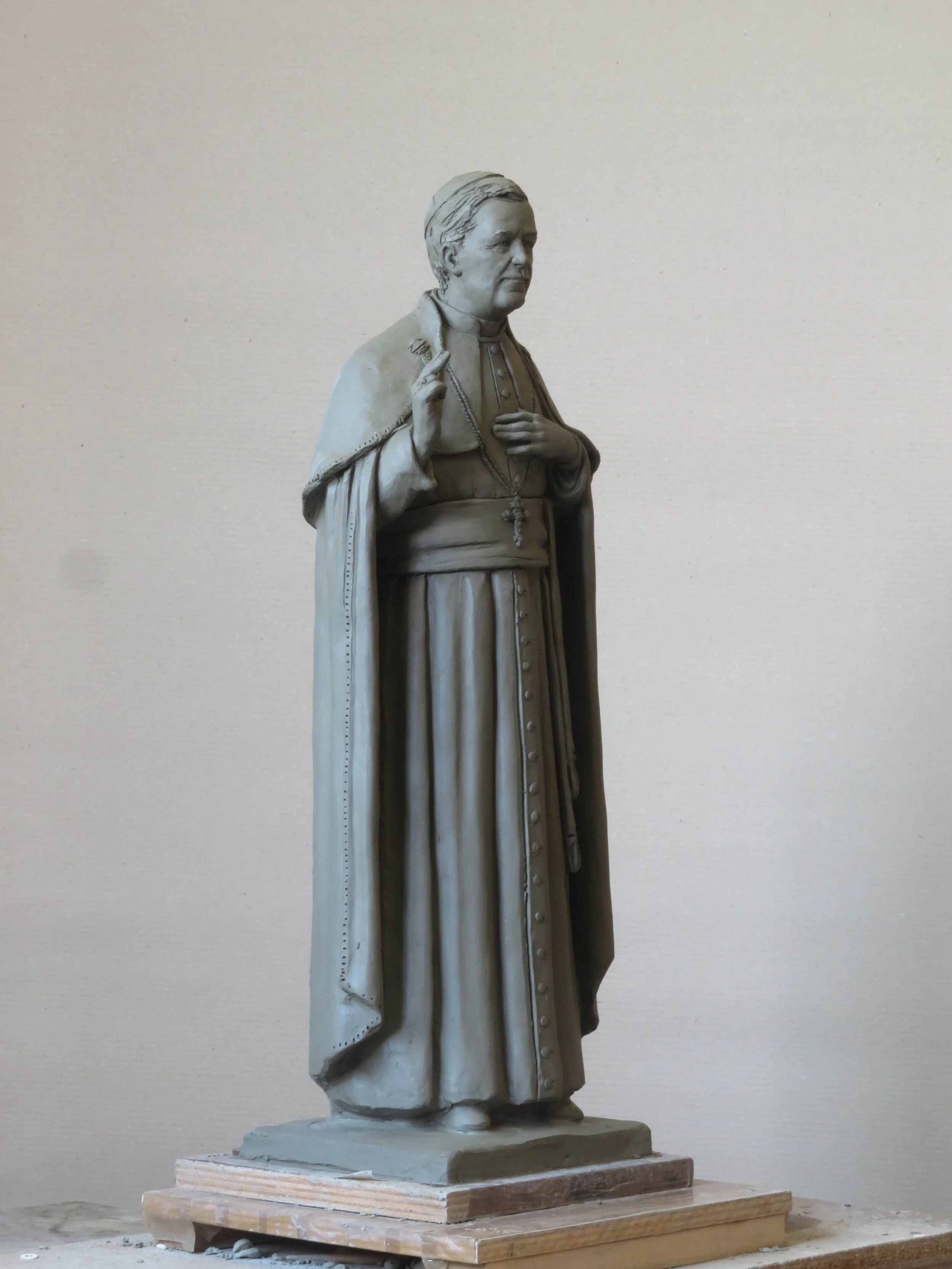 Exterior Statue of Pope St. Pius X (total cost: $21,600)