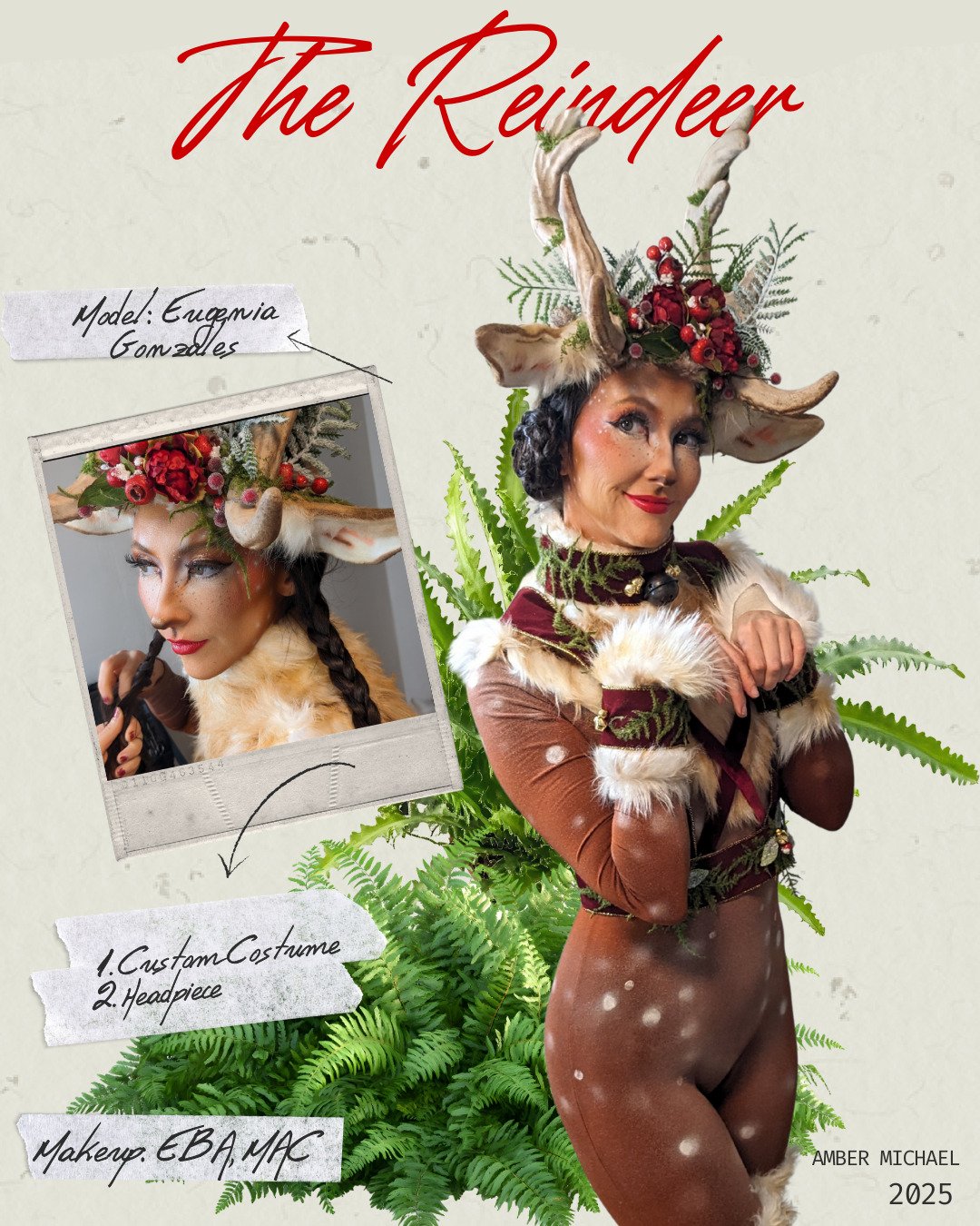 🦌This project was such a joy to bring to life.

From the first ideas to the final fitting, creating this forest guardian reindeer look for @eugenia_firedancer has been a gift. 
Eugenia is an incredible performer and such a thoughtful, trusting colla