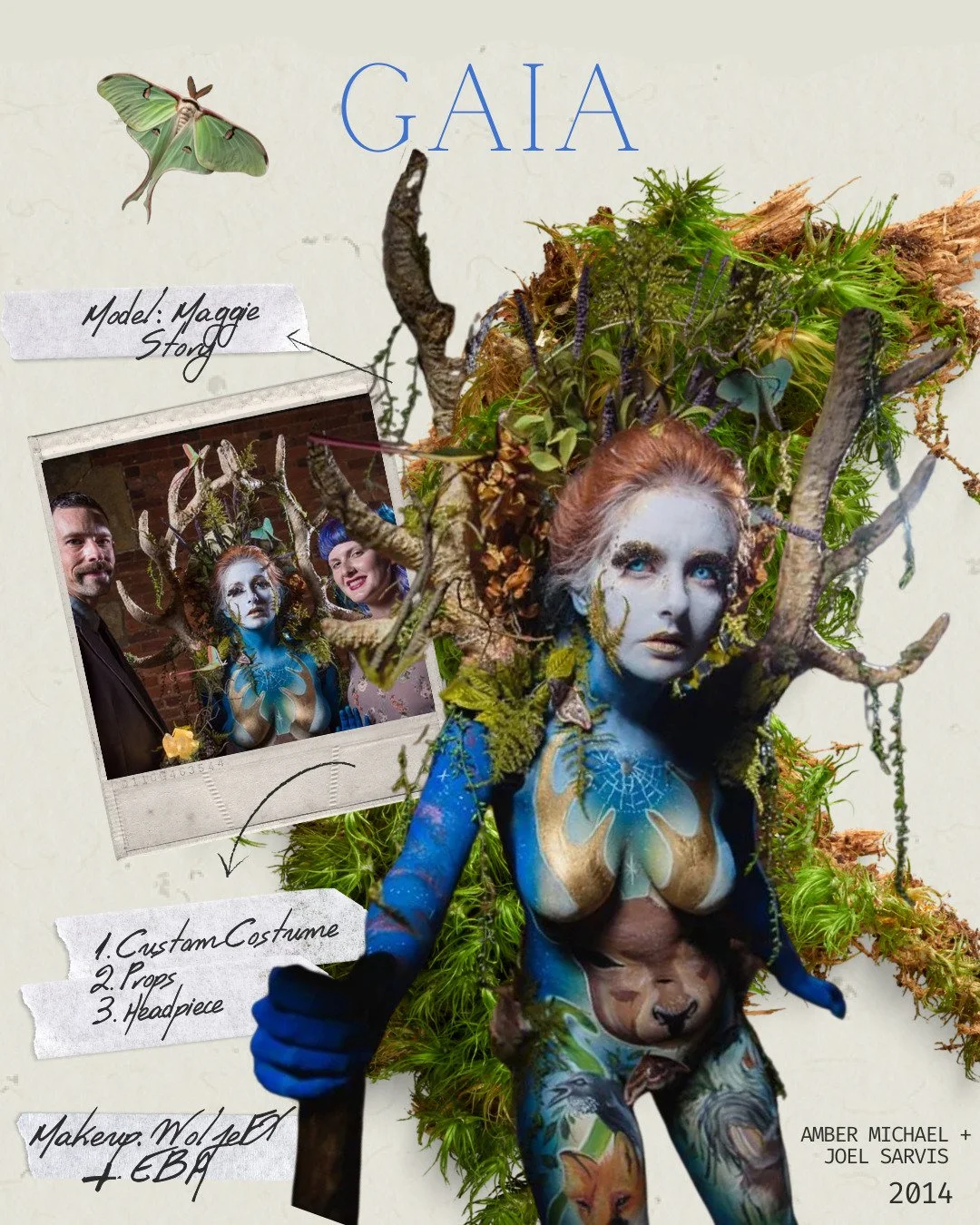 🌿Gaia🌿 has always been one of my most meaningful creations. 

🌿I designed and painted this character in 2014 for the Living Art America bodypaint competition, long before I ever imagined Atlanta would become my home.

🌿 This piece was an early do