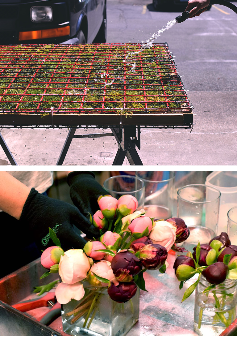 Slow Flowers Summit Floral Wall Demo Curious Lola