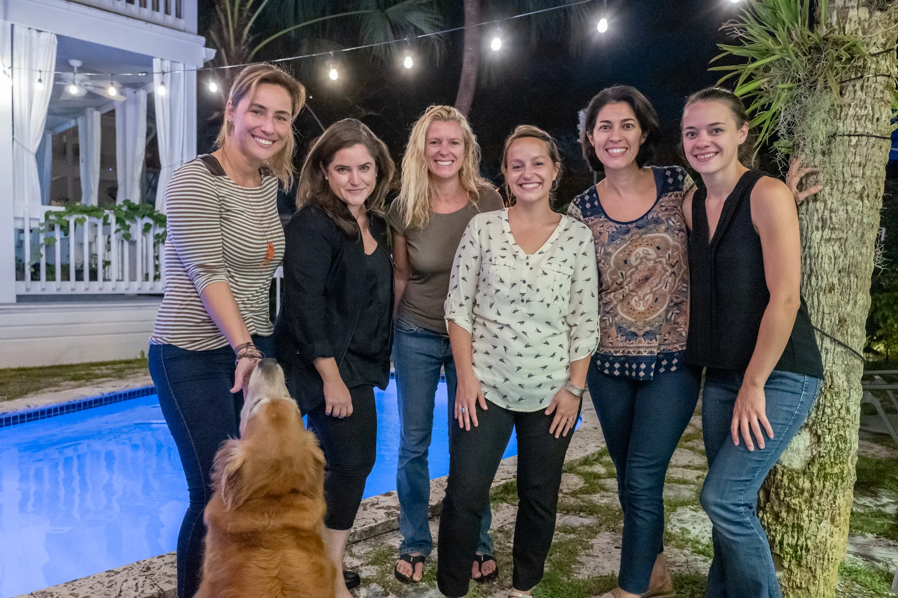 Eliana, Leticia, Kirsten H., Meredith, Ana & Kirsten V. during our first evening get-together.