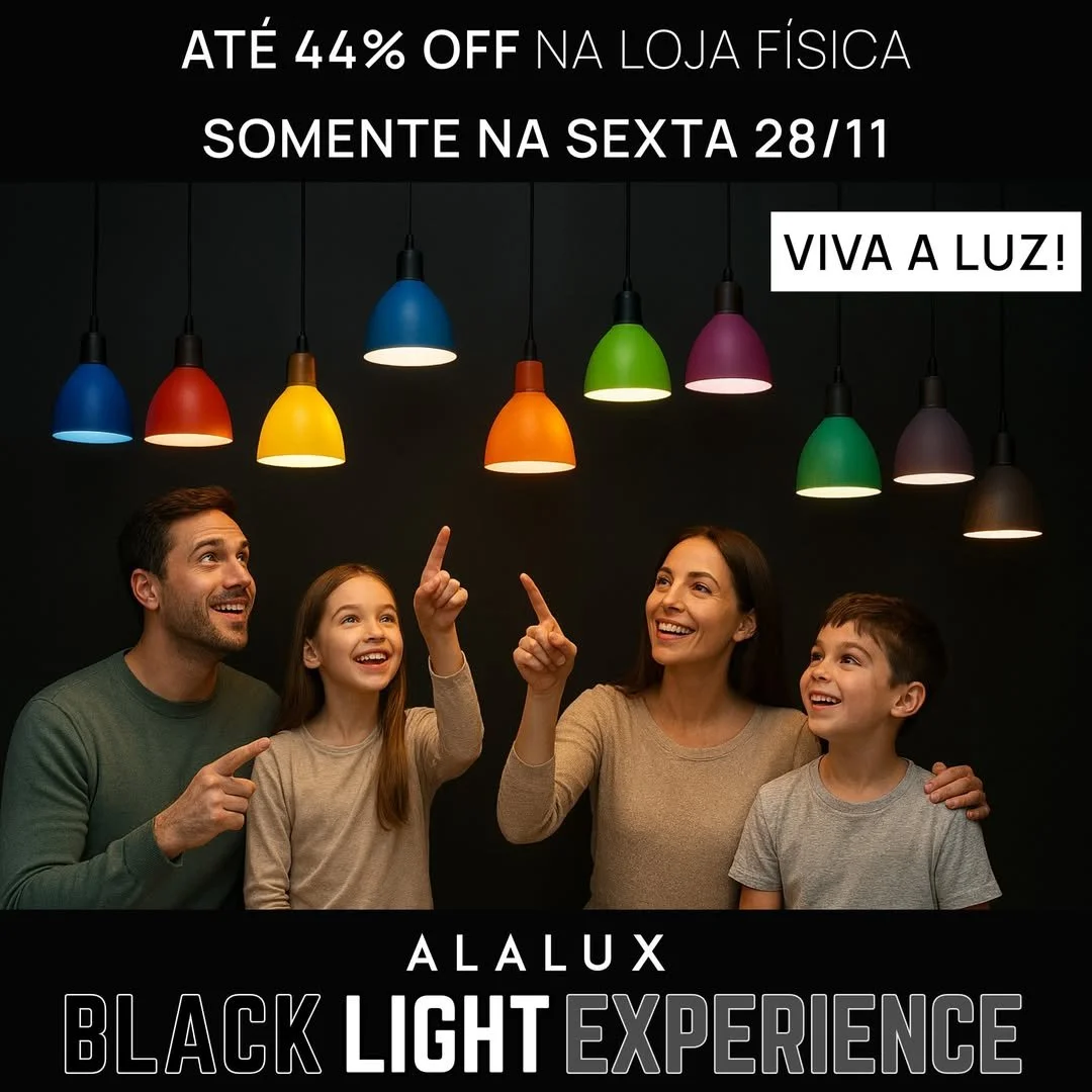  A Black Light Experience propõe uma nova forma de perceber a iluminação, indo além do visível e explorando sensações, contrastes e atmosferas imersivas. A luz negra deixa de ser apenas um efeito visual e passa a atuar como elemento narrativo, capaz 
