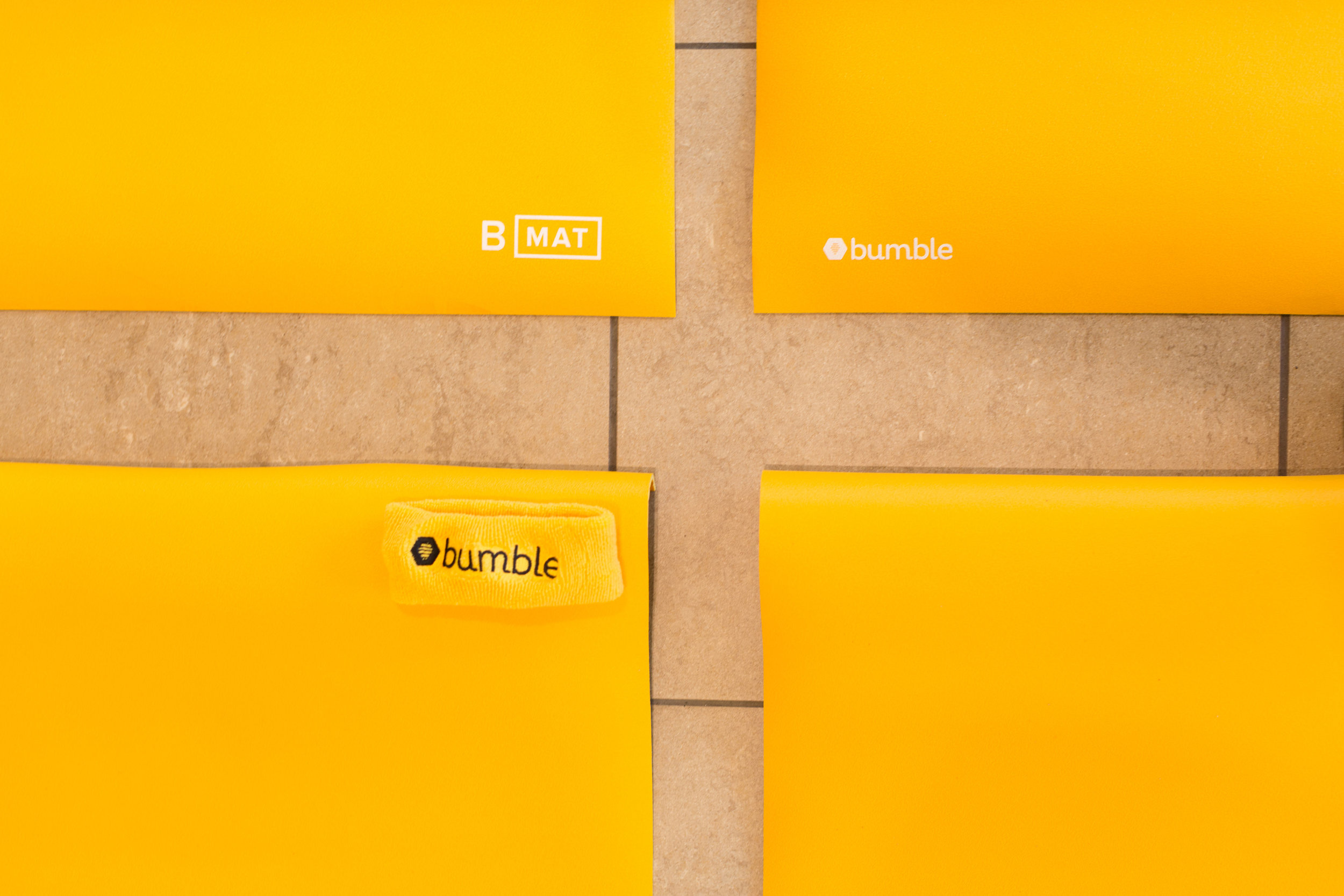 Special thanks to Bumble for providing yoga mats for everyone!