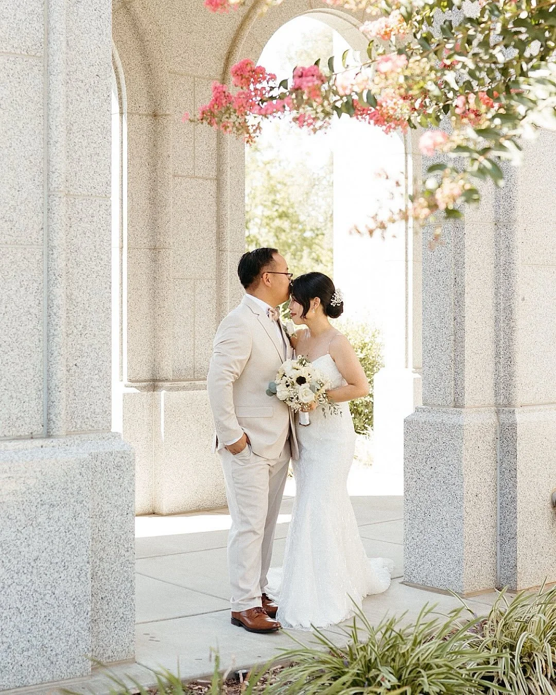 From Japan ➡️ To California - Swipe to see one of my favorite moments of this day: covering the newlyweds in prayer 🥹