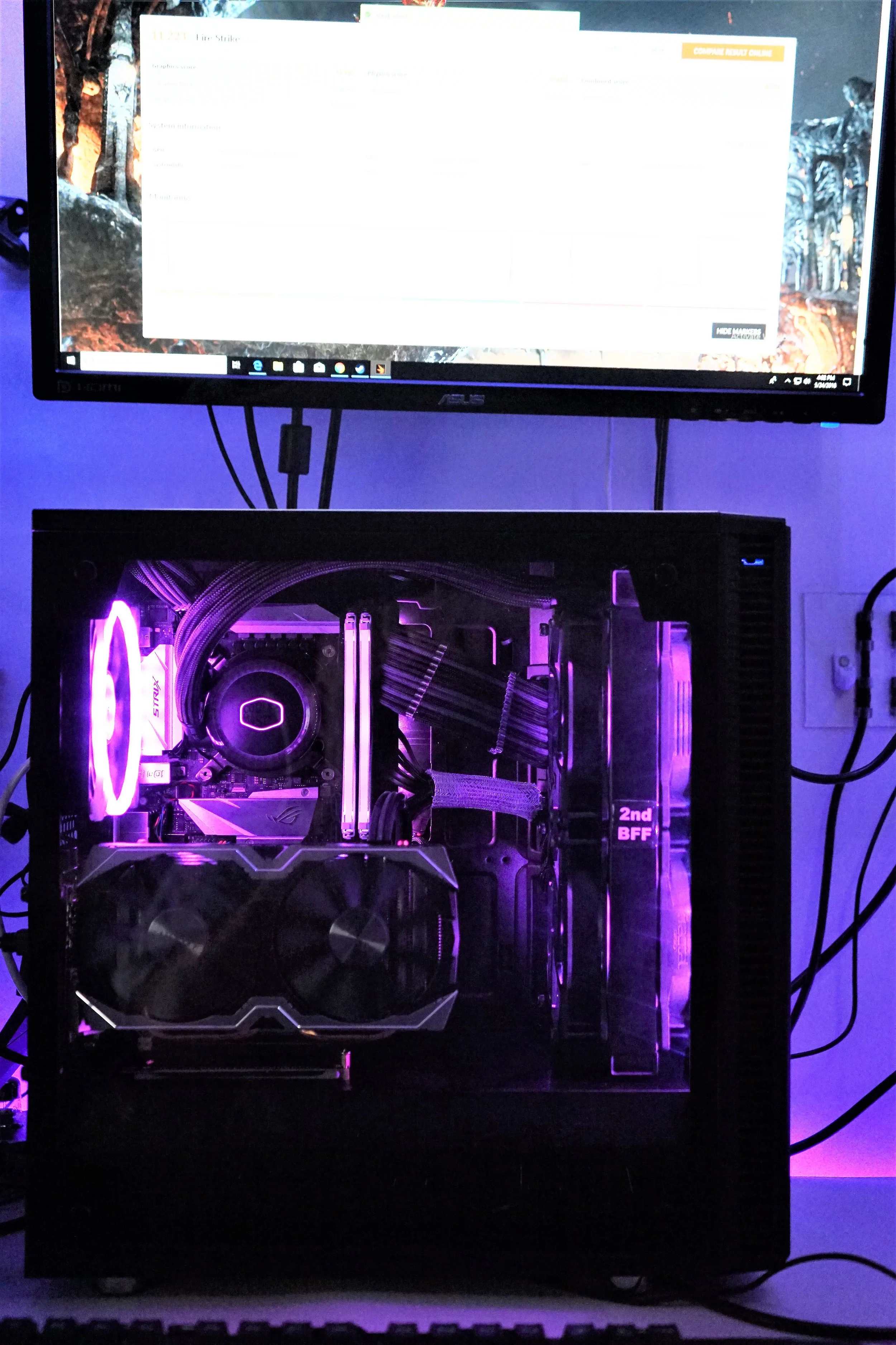 Fire Strike in Starry Night (Aura RGB setup)