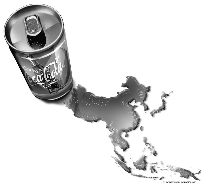 Coke Spilling into Asia Markets, 1998