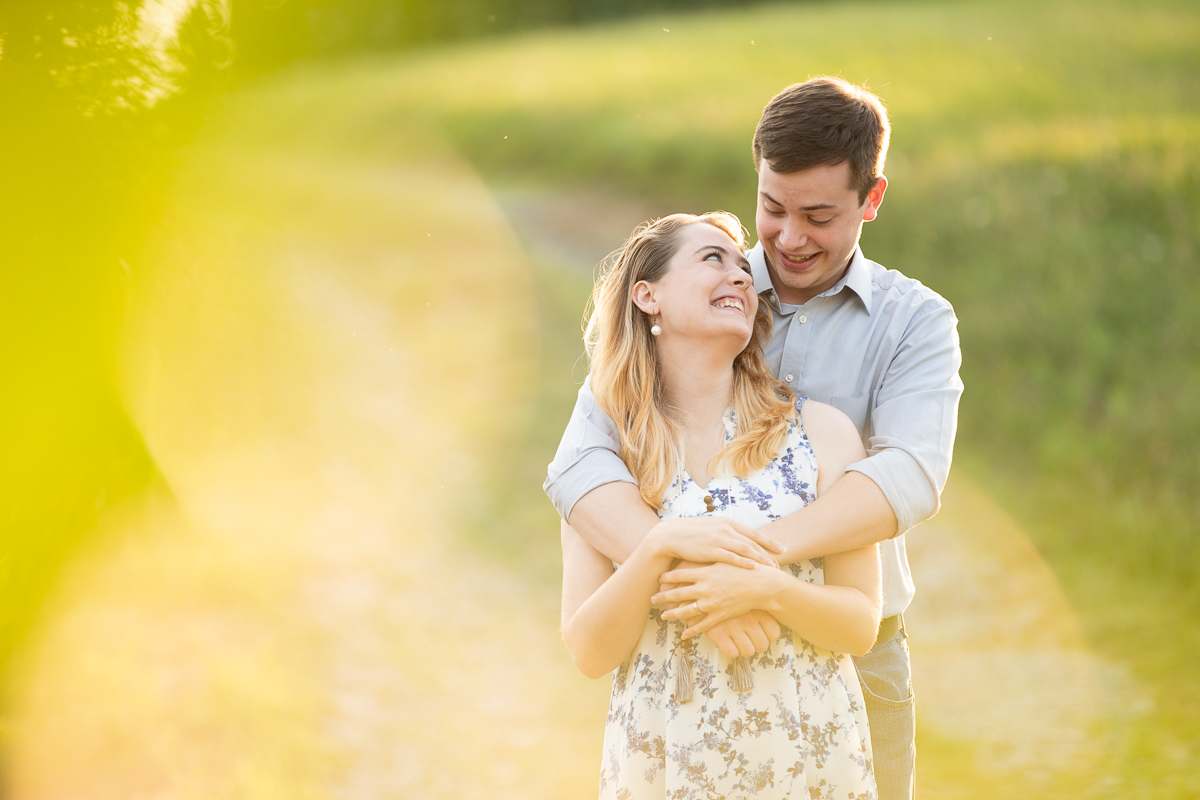 Sunset engagement photo session.