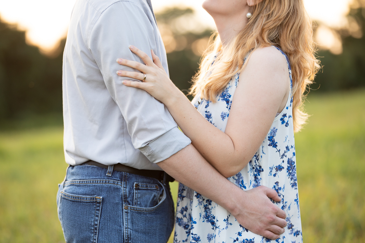 Golden hour engagement photo session