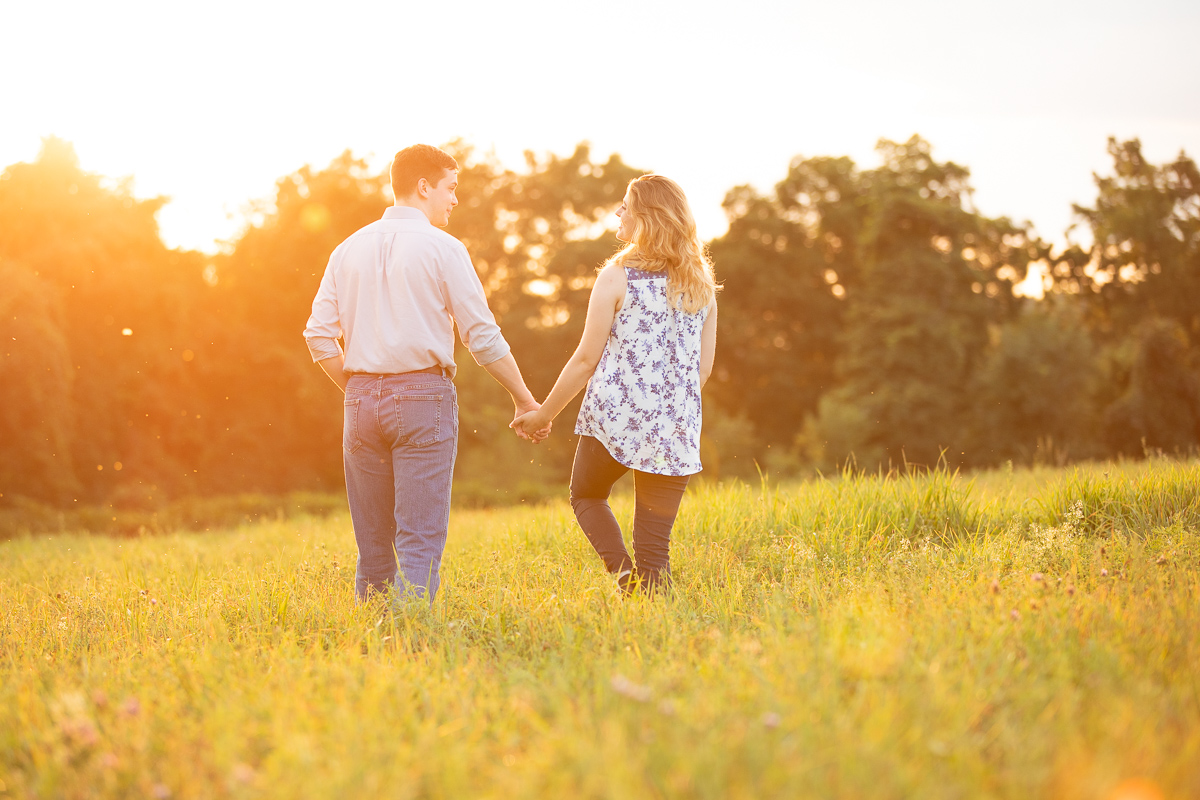 Sunset engagement photo session