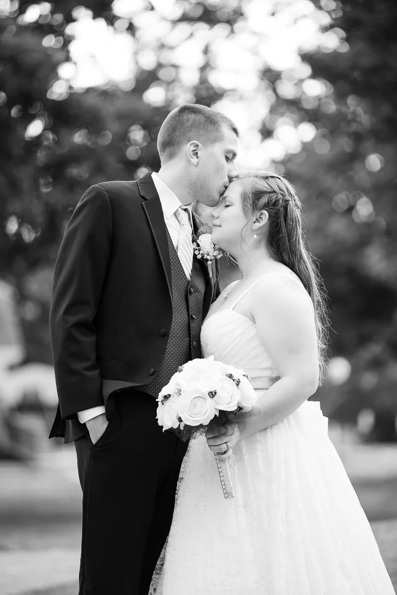 Bride and groom wedding formals. 