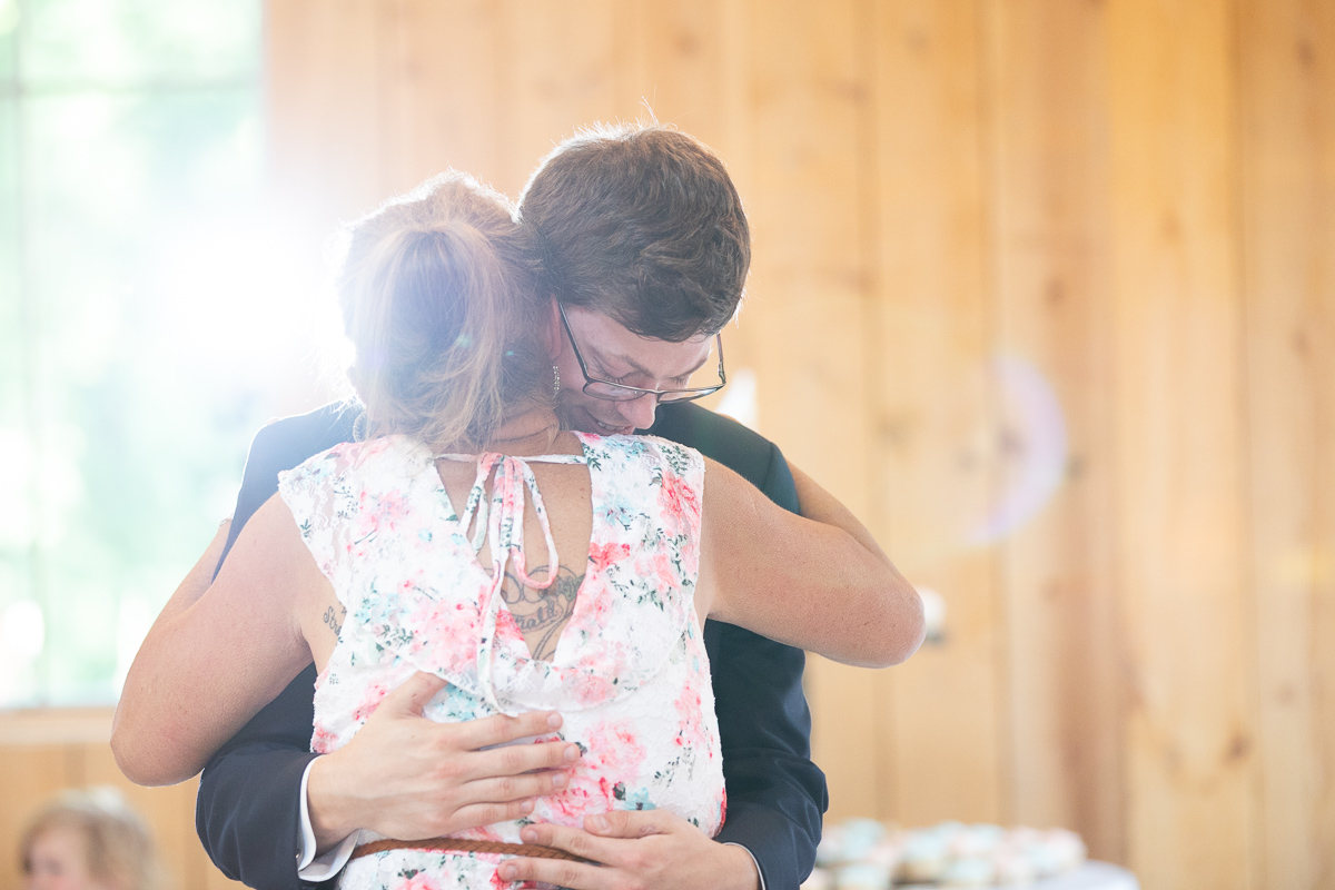 Mother son dance at wedding reception. 