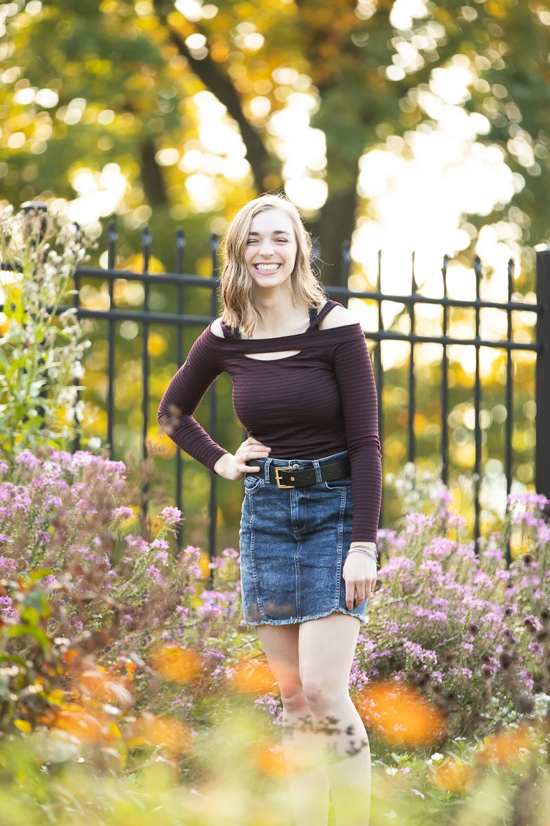 Hartwood Acres senior session with flowers