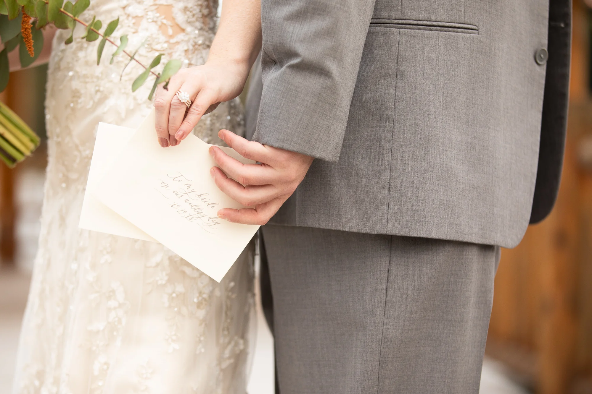 Wood & Grace love letters at autumn wedding styled shoot.