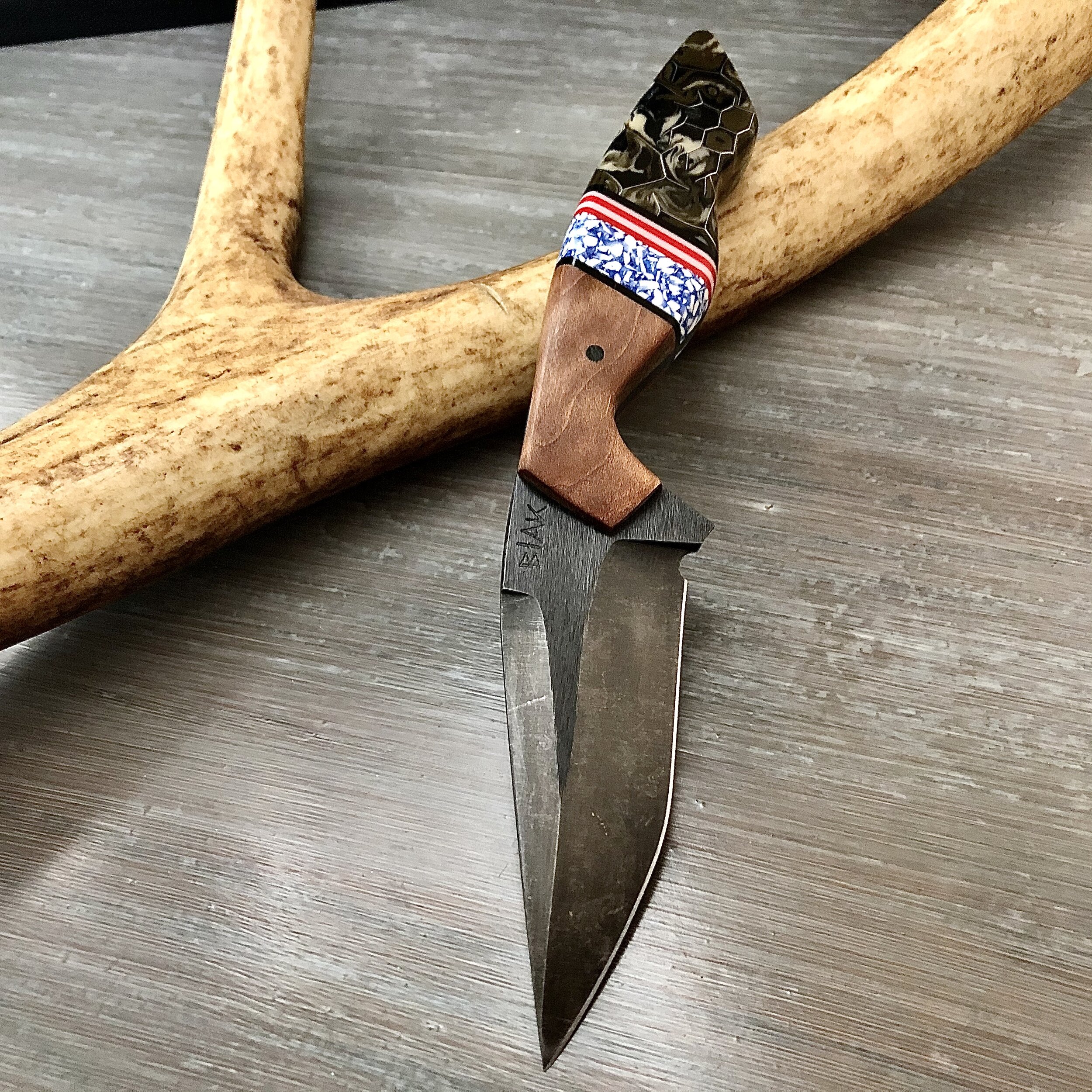 Custom LTA in Stabilized Curly Maple with Multicam Honeycomb