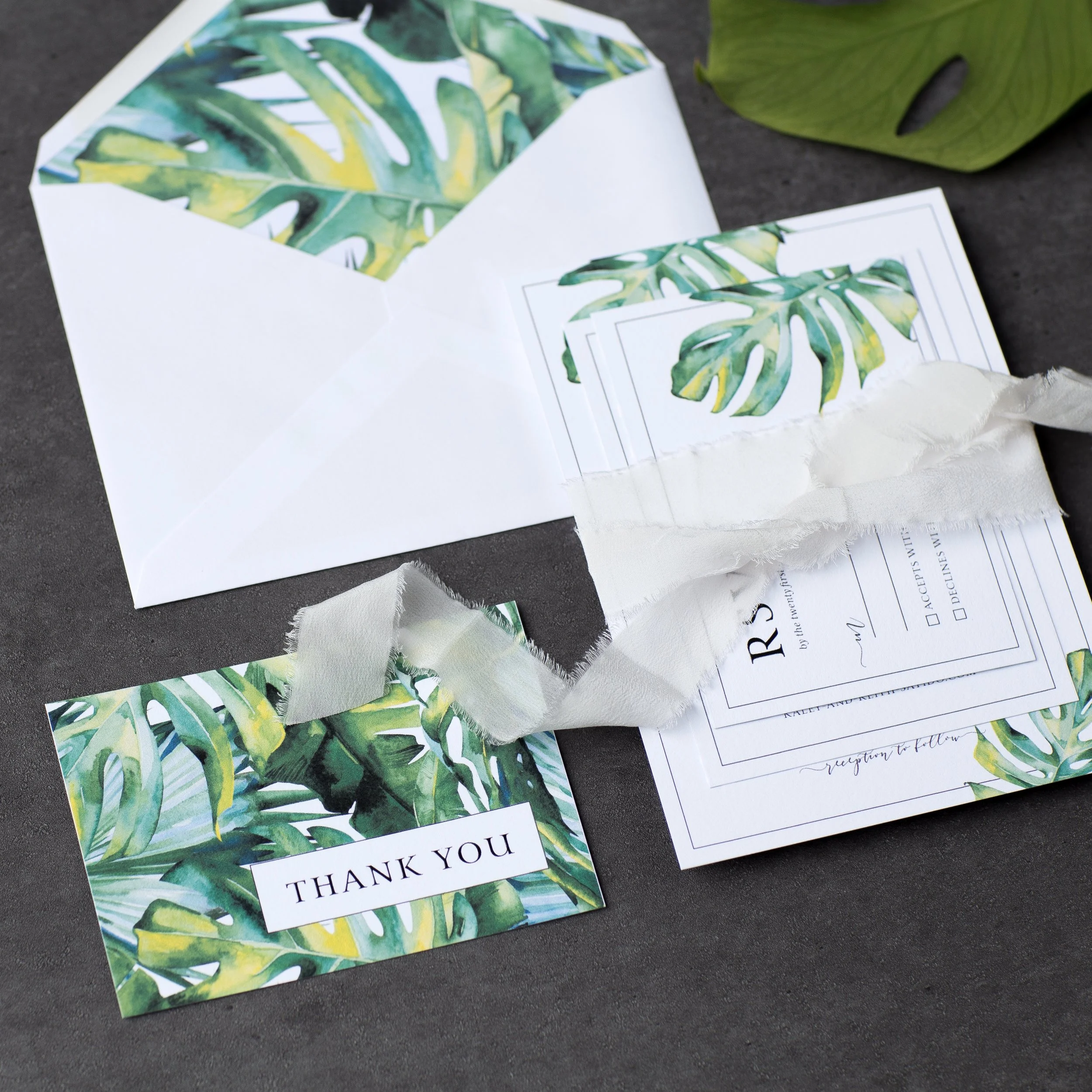 Tropical & Elegant Monstera Set • Semi-Custom Design