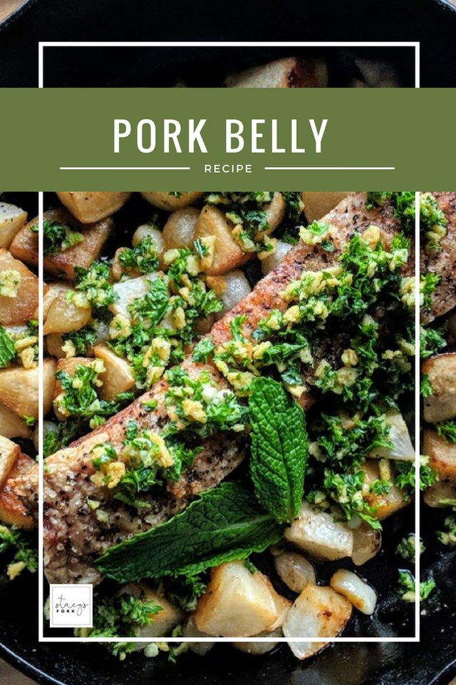 Stacy's Fork Pork Belly With Turnips, Pearl Onions, and Mint Gremolata Recipe for Pinterest.jpg