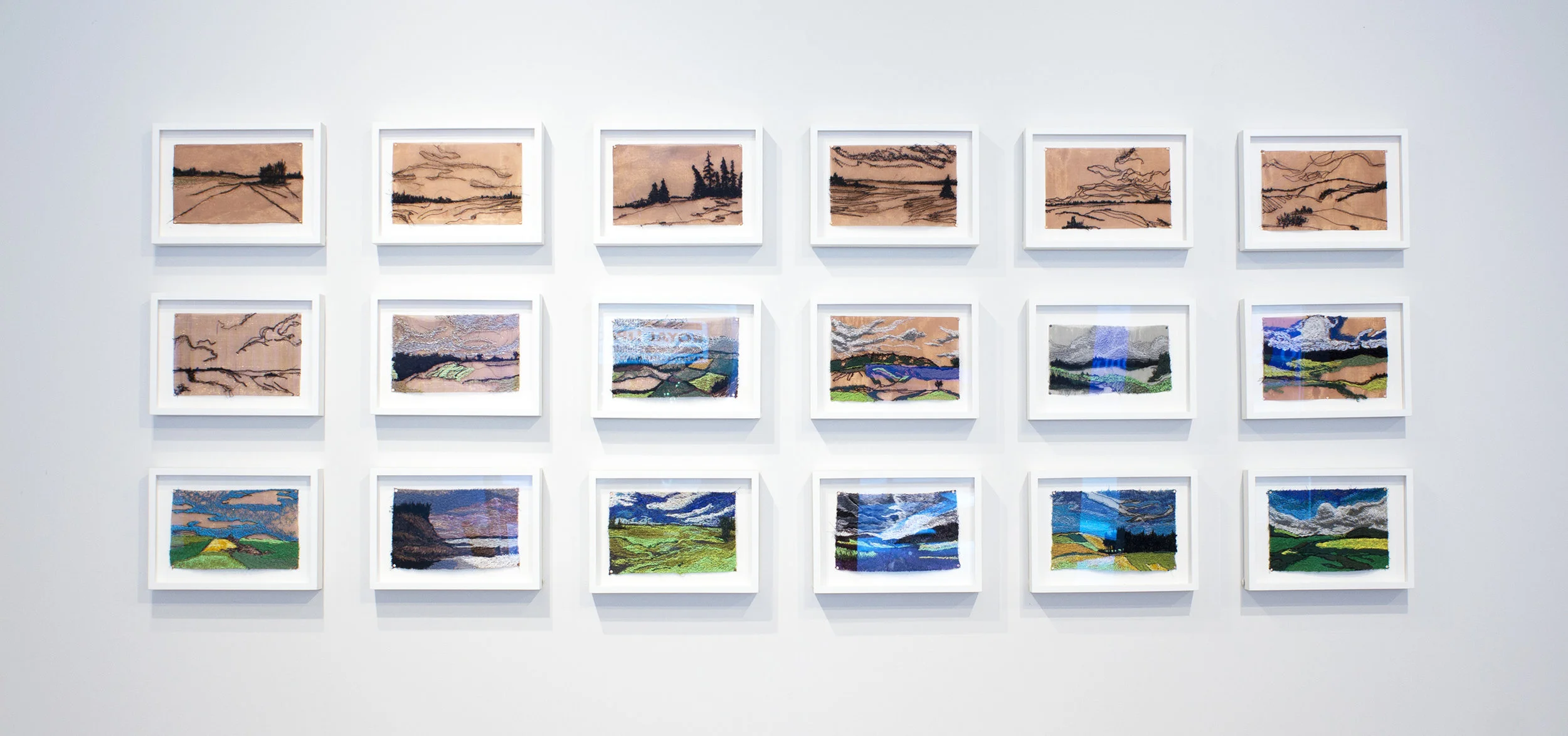 Liz Pead, Stitched Landscapes as part of the Exploring Landcapes exhibition in collaboration with the Kawartha Yarn & Fibre Festival