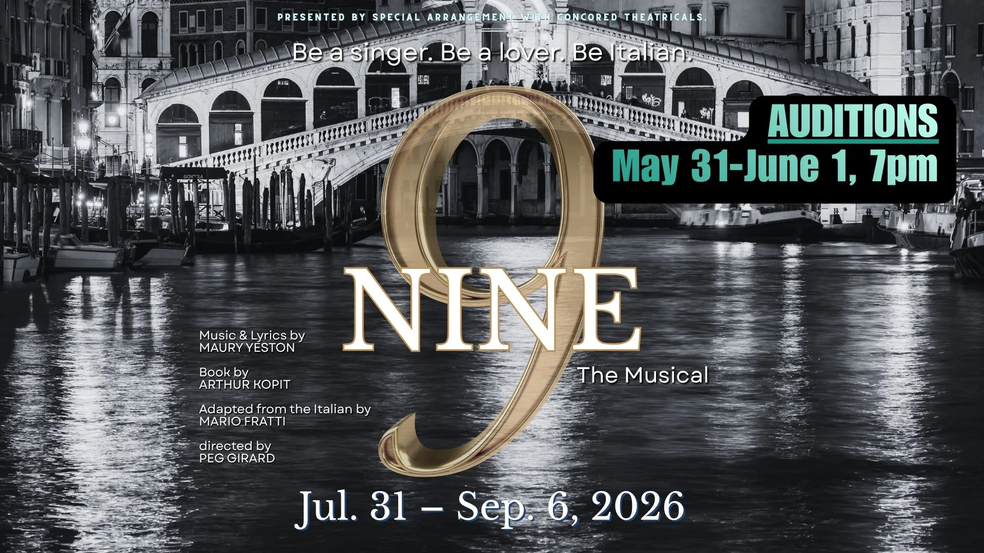 Auditions for NINE the Musical — Melbourne Civic Theatre