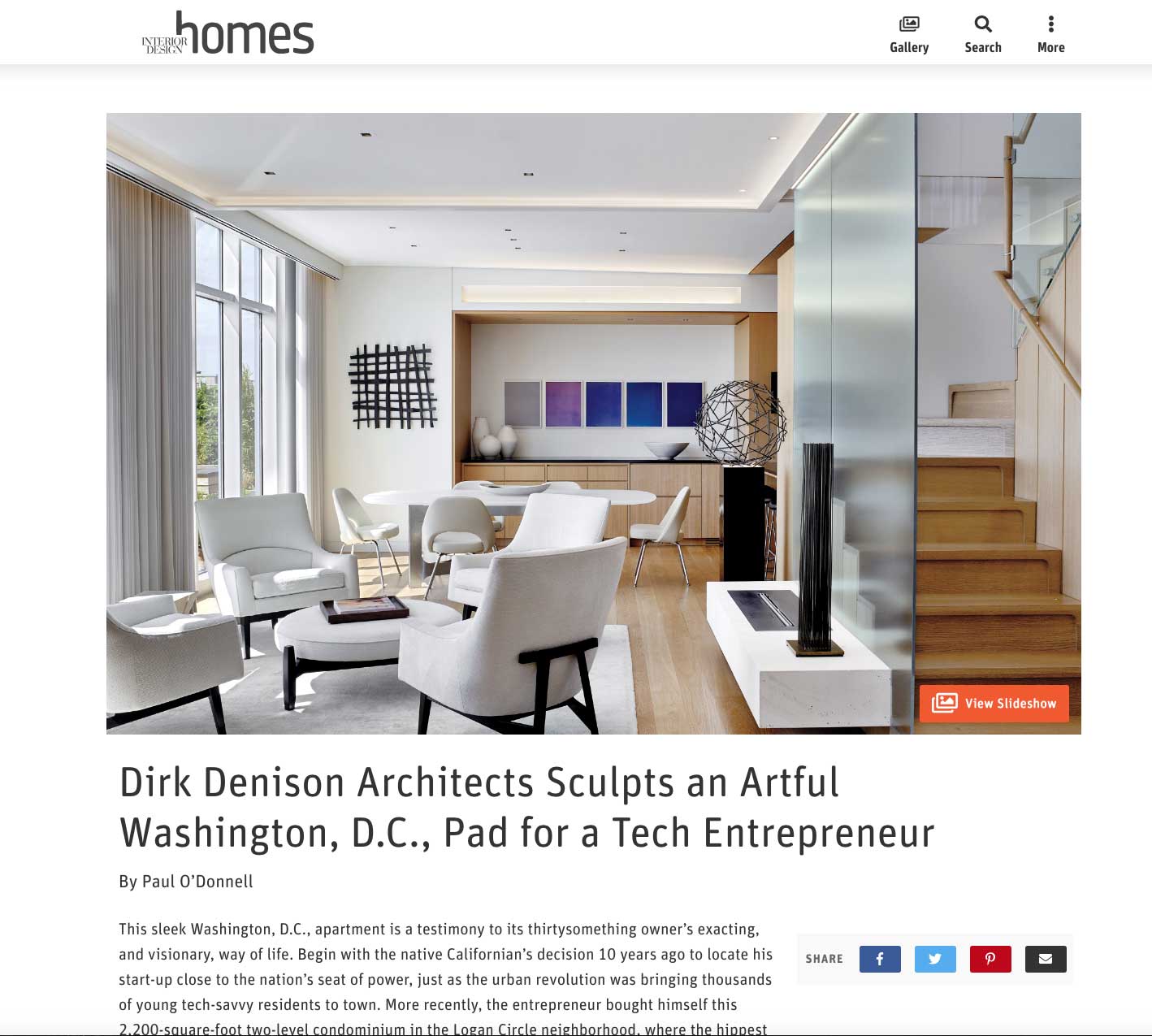 Dc Project In Interior Design Homes Magazine Dirk Denison