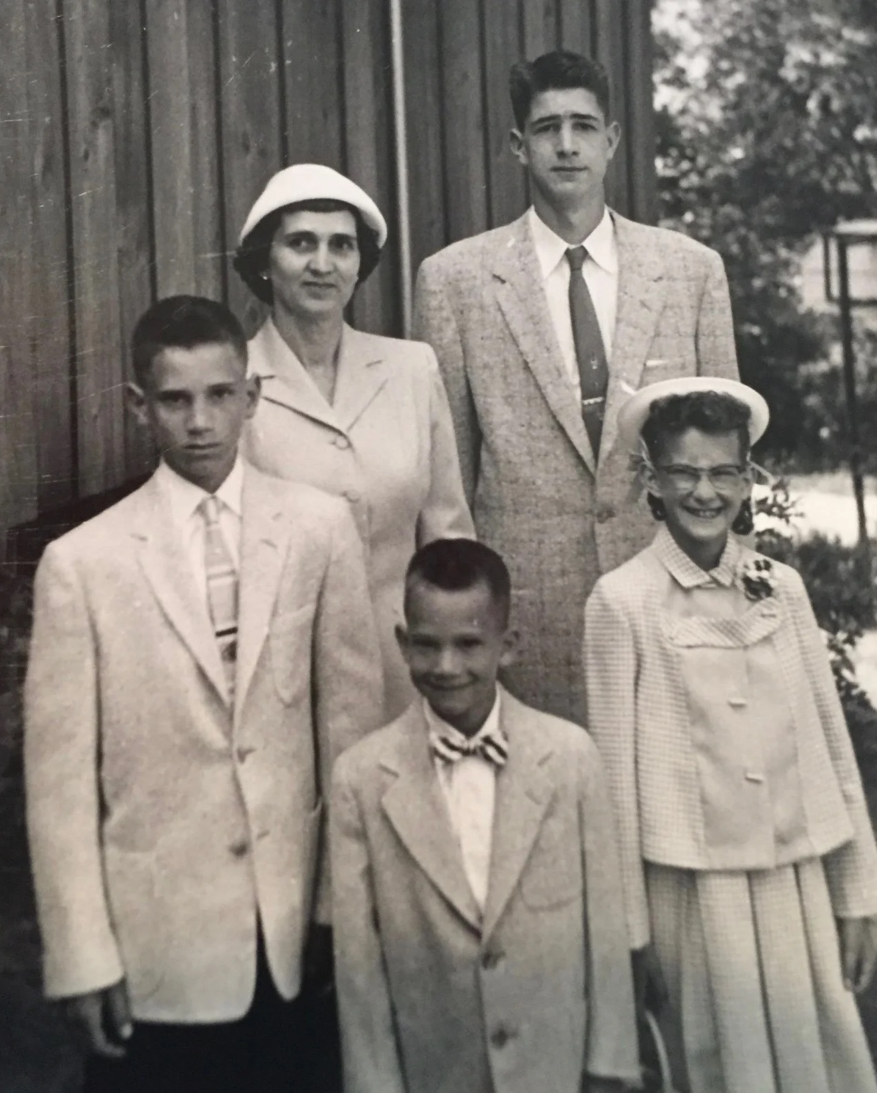 Maggie Webber and her four children pose for a photo in their Easter finery. Bill is behind the camera. As an engineer, he was a meticulous family photographer. Easter Sunday at Tigard UMC was the most important holiday of the year for the Webbers.