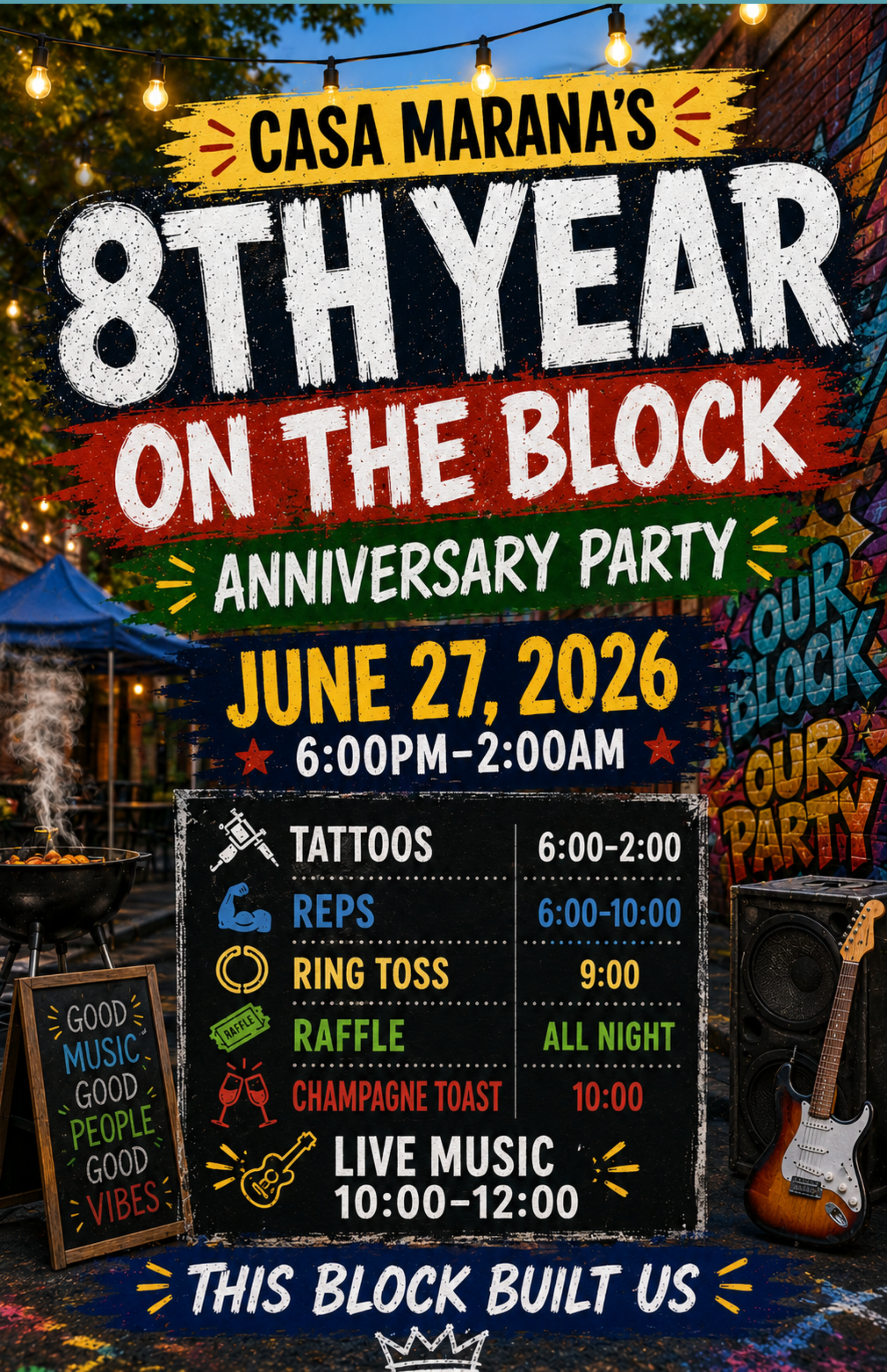 Casa's 8th Year on the Block Anniversary Party!