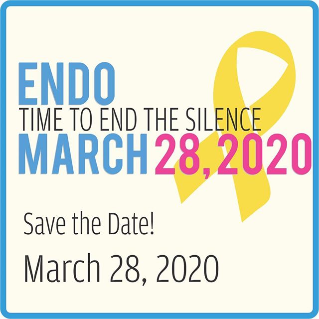 SAVE THE DATE!
ENDOMARCH 2020
Saturday, March 28, 2020
Excited to confirm the official date for next year's Worldwide EndoMarch will be Saturday, March 28, 2020.* We are already in the pre-planning stages now and will look forward to working with everyone again to continue the fight for urgently-needed awareness, improvements in standards of care, research funding, a non-invasive diagnostic test, and hopefully one day, a cure. Thank you again for all you've done to help support endometriosis sufferers and their families. As Dr. Nezhat says, #ForwardWeGo ! - BP (*Some EndoMarch events may occur on a different date; we will post details on www.endomarchnews.org soon or you can check with your local hosts for more information).