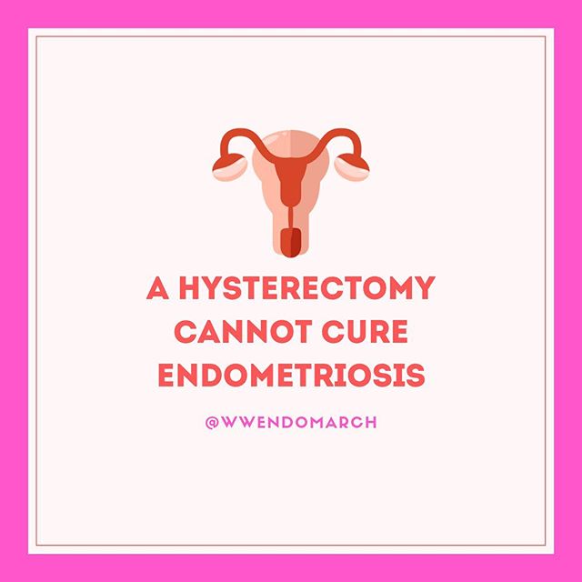 MYTH-BUSTING MONDAY: a hysterectomy cannot cure endometriosis 
#mythbustingmonday #worldwideendomarch #endometriosisawareness