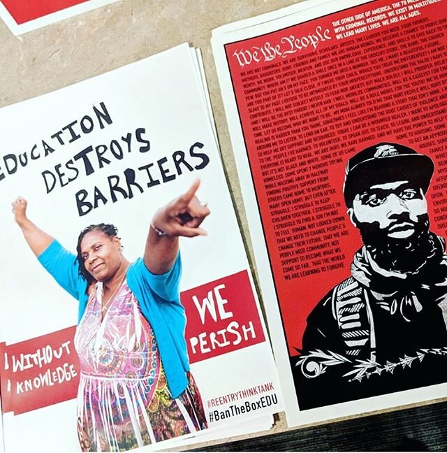 These two art pieces are from the folks at the People&rsquo;s Paper Co-op, an ongoing initiative by the Village of Arts and Humanities here in Philly that connects formerly incarcerated individuals with artists, civil rights lawyers, and many others 