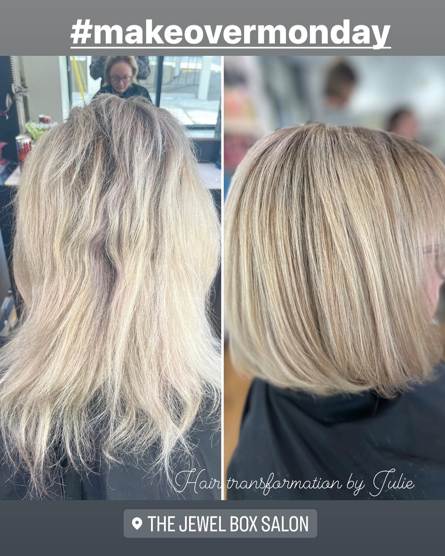Wow, what a transformation! Color corrections are no joke, this was quite a process! Thanks to the magic of K18 and some serious hair science,Julie was able to help repair her hair! 💁&zwj;♀️💎❤️🌈✨ If you are in need of some serious hair repair, con