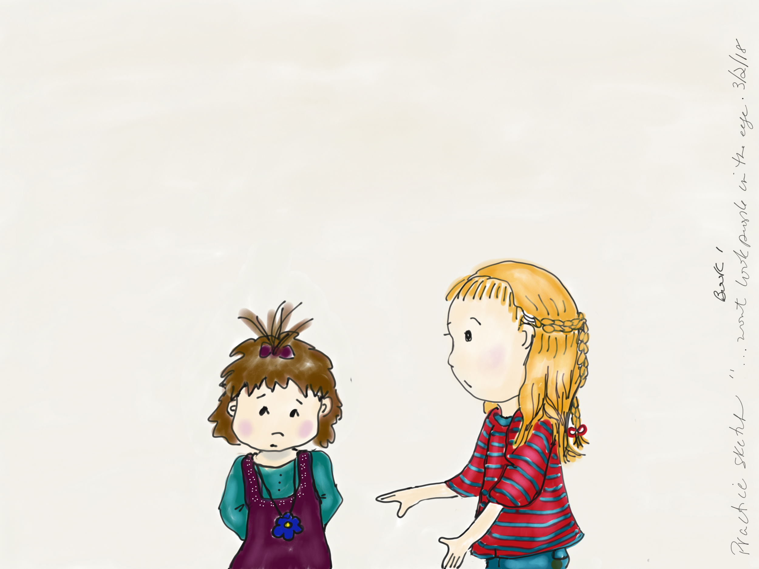 Sometimes when things are not the particular way she likes them, Penny gets very upset. When Penny gets upset, sometimes she sits very quietly and won’t look people in the eye.