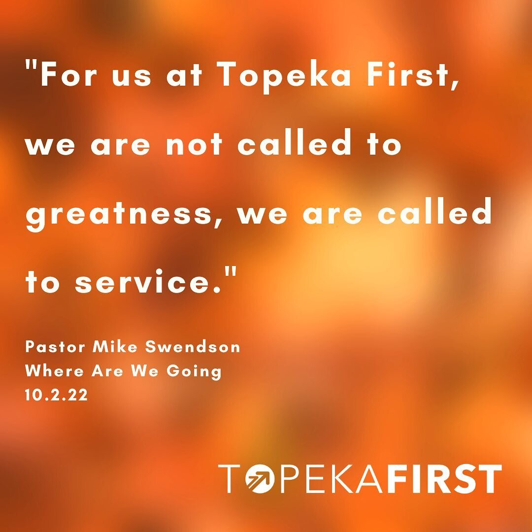 Powerful service this morning at Topeka First.