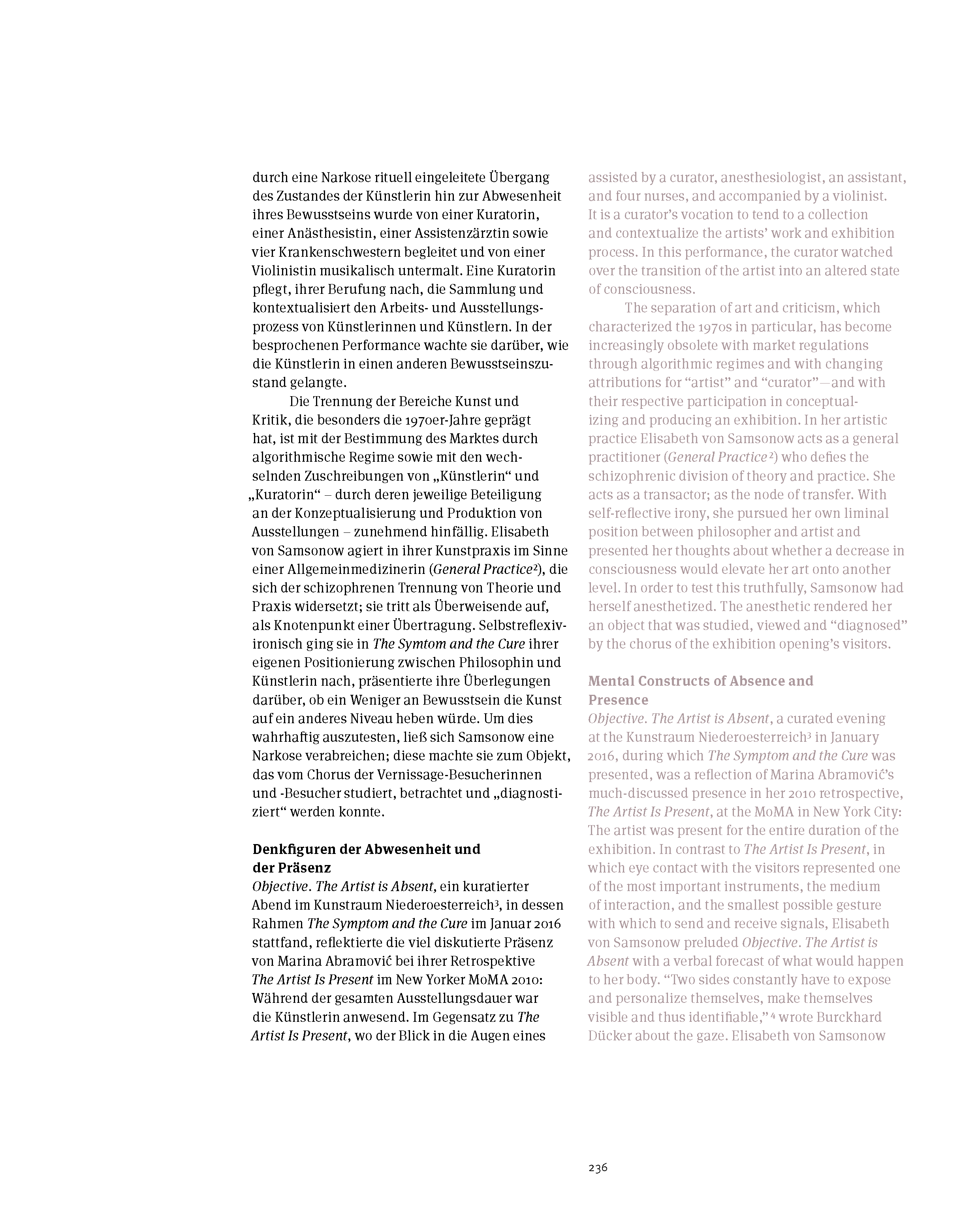 Zeitkunst_Samsonow_The Curator, the Anesthetist, the Artist & her Absence_The Artist as Medic. Elisabeth von Samsonow’s Performance The Symptom and the Cure_Stuckey_Seite_08.png
