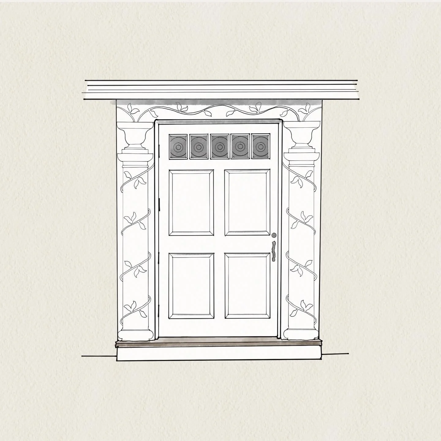 Sketchbook: Bas Relief Doorway, Cape Cod.

#architecturaldetails #sketch #residentialdesign