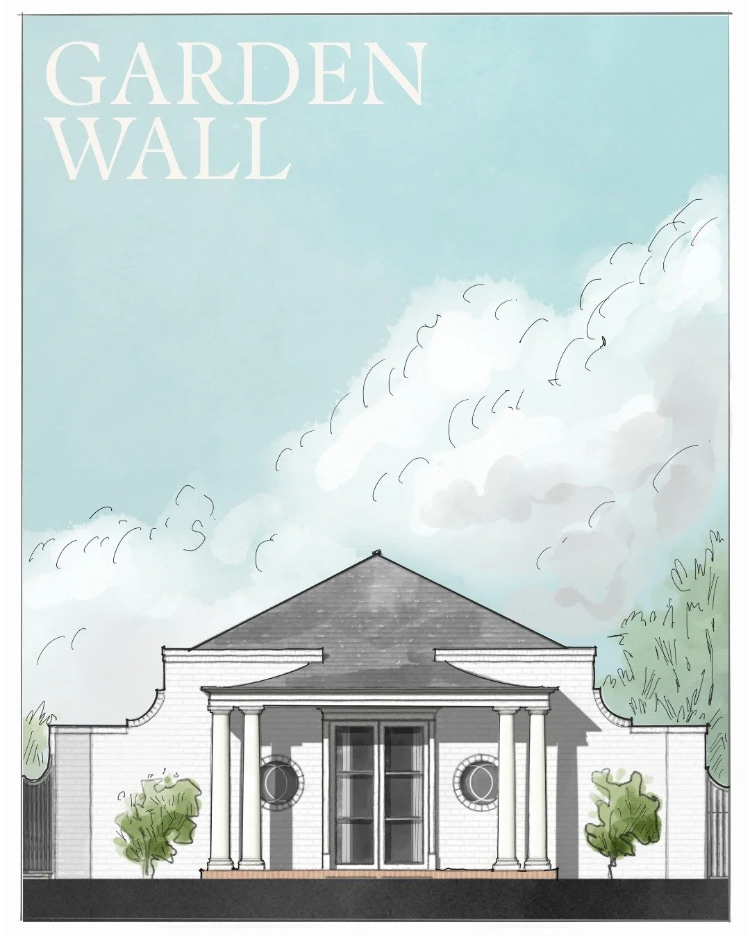 A complex, deep lot provides the setting for a private pool, hidden behind a garden wall.
Inspired by homes of Paul Revere Williams and John Elgin Woolf in the Hollywood Regency era, this pool house creates an elegant and glamorous setting for both p