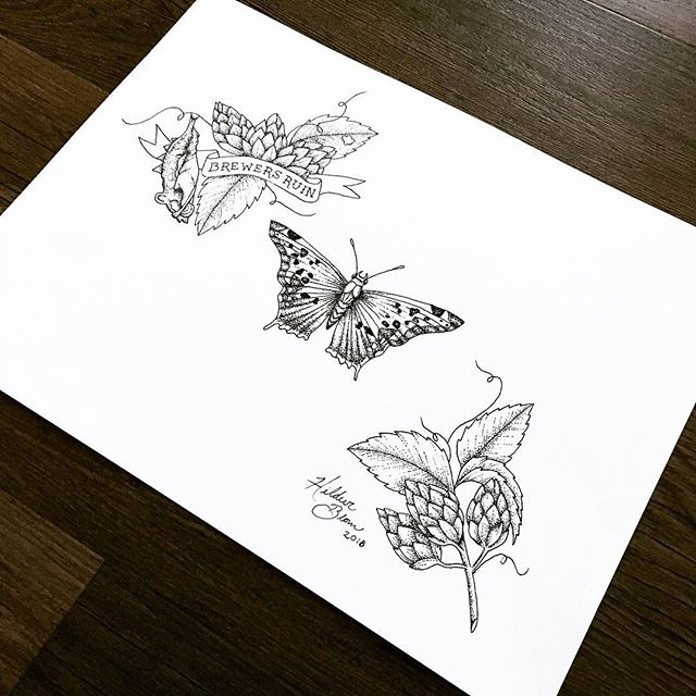 Calling all local brewers, bartenders, and beer enthusiasts! This Friday September 28th from noon until 6pm, myself and @maryaliceink will be hosting a surprise flash Friday event at @tygerwolftattoo in honor of National Drink Beer Day! Here's a sneak peek at just some of the designs I'll be tattooing at the event. Tattoos will be done on a first come first serve basis so come early! This event is cash only and prices between the two of us will range from $150-$250. Stay tuned for more surprise flash from myself and Mary Alice to be released the morning of the event! We can't wait to see you all there! 🍻🌙 #tattoo #apprentice #tattooapprentice #apprenticetattoo #flash #flashtattoo #flashfriday #nationaldrinkbeerday #seattleflash #seattle #pnw #fremont #beer #beertattoos #seattlebreweries #pnwbeer #hops #questionmarkbutterfly #beerenthusiast #festive #butterfliesofinstagram #butterfly #happinessisafreshtattoo #treatyourself #womenwhotattoo #girlswhotattoo #tygerwolftattoo #thefutureisfemale