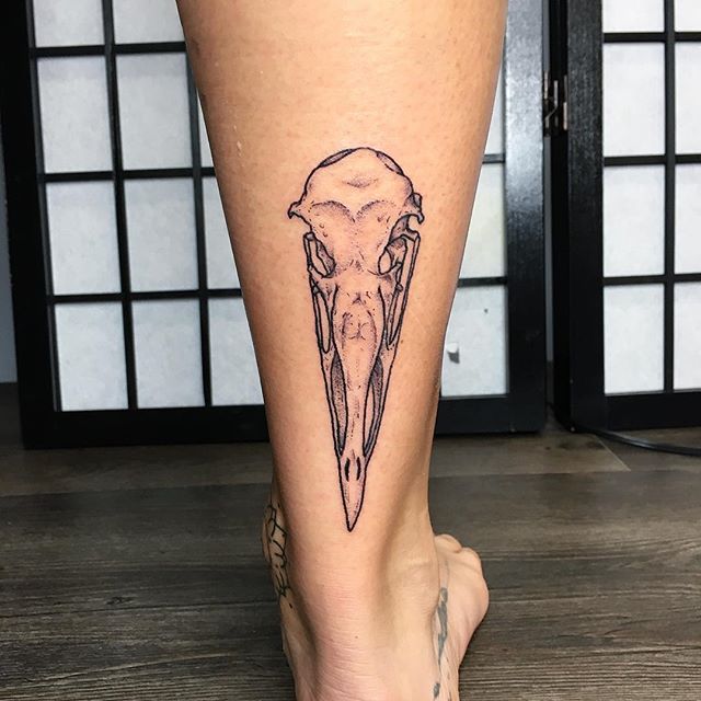 A small Western Gull skull for @ink_dotdot. Thank you for exchanging marine specimens with me, exposing me to different facet of tattooing, and for being the lovely, clever human you are. Here's to new tattoo friends and a commitment to never stop learning. Stay curious friend! Safe travels! 🌙#tattoo #apprentice #apprenticetattoo #tattooapprentice #gull #westerngull #birdskull #skullsofinstagram #birdsofinstagram #bones #fremont #seattle #pnw #happinessisafreshtattoo #womenwhotattoo #womenwholovetattoos #girlswhotattoo #inkedgirls #inkedbabes #learningbydoing #grateful #tattoofamily #thefutureisfemale