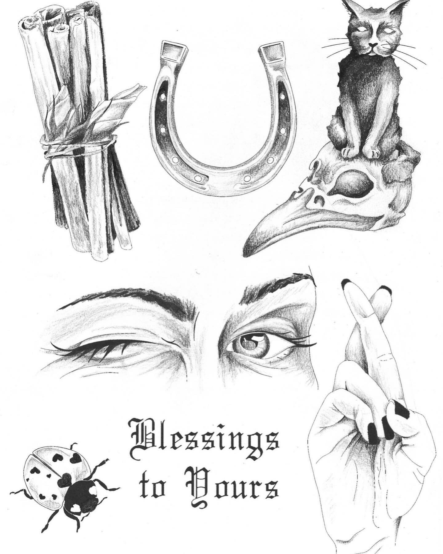 Stoked for Friday the 13th. There are a couple spaces available. Please dm to book a time.
Cinnamon $250
Black Cat $250
Wink $250
Fingers Crossed $200
Horseshoe $150
Ladybug $90
Blessings $90
#tacomatattoo #fridaythe13thtattoo