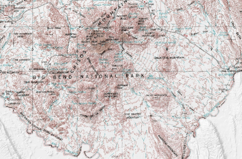 Topographic map of the Chisos